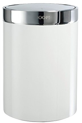 JOOP Bathroom - Chromeline - Badeimer - Chrom / Weiß mit Schwingdeckel