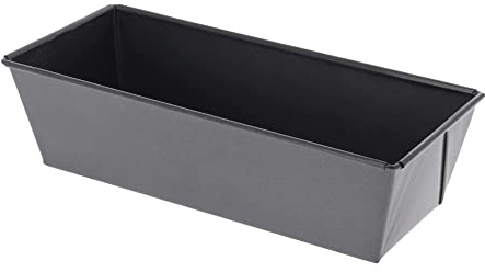 De Buyer - Moule à cake bords pliés en acier antiadhésif - 30 x 10,8 x 7 cm -, Noir