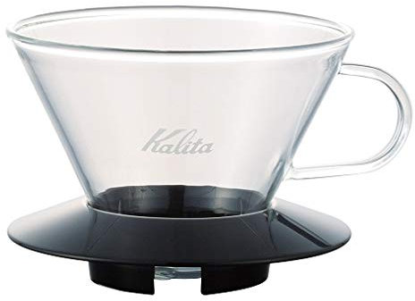 Kalita Wave Pour Over Coffee Driper, Größe 185 °, für 160-26 Unzen, Single Cup Maker, hitzebeständiges Glas, patentiert & tragbar