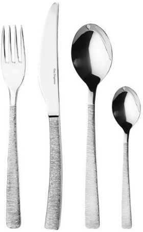Cuillère de table en inox 18/10 de 3,5mm - Lot de 6 Astrée Ciselé