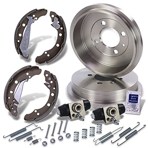 BESTPRICE ATP Bremsensatz Hinterachse inkl 2x Bremstrommel Hinterachse 4x | Kompatibel mit: VW POLO, POLO III CLASSIC, POLO Van Kasten/Schrägheck, POLO Variant