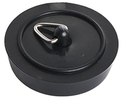 Merriway® BH02224 Bath/Basin Stoppers, 45mm (1.7/8), Black - Pack of 2