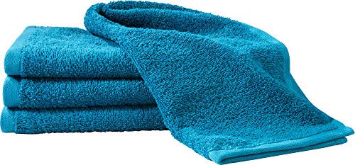 Erwin Müller Gästetuch-Set 4er-Pack Petrol Größe 30x50 cm - Ludwigsburg - 100% Baumwolle - kuschelweich, saugstark, voluminös - praktisch durch beidseitige Schlaufen (weitere Farben)