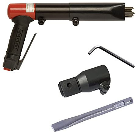 CS Unitec Needle/Chisel Scaler COMBINATION KIT - Pistol Grip - Heavy-Duty Professional Grade (2BPG) - Pneumatic Power