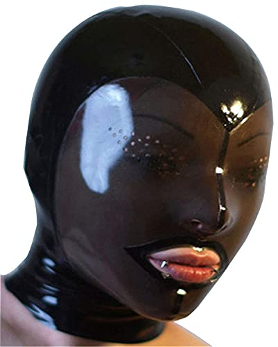MFMYEE Bondage Latexmaske, handgefertigte Latexhaube aus Gummi für Catsuits, Clubkleidung, Kostüme, Bälle und Cosplay