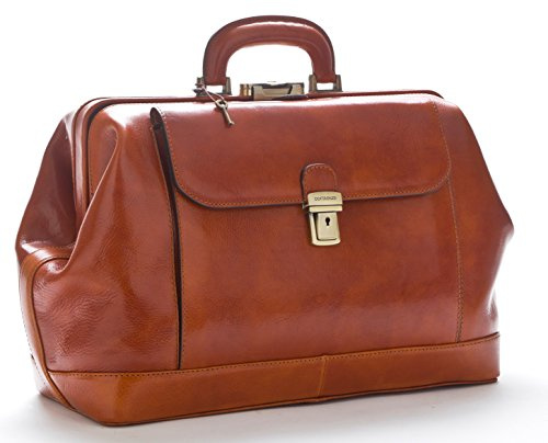 Doktortasche aus Leder - D&D0204 - Made in Italy (Honig)