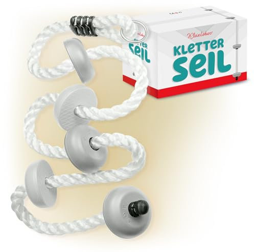 Kleintober Corda da Arrampicata per Bambini Con Istruzioni e Medaglie - Attrezzatura Sportiva per Ginnastica