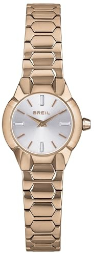Breil Uhr Damen, Armband aus Stahl, Gehäusedurchmesser 24 cm | Sammlung NEW ONE, Uhrwerk Quartz Analog, Wasserbeständig bis 50 Meter, Schmuck als Geschenkidee Damen