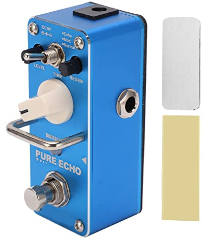 LiebeWH Delay Effect Pedal Pure Echo Effects Metall Monoblock Multifunktionspedal mit Gutem Delay Effekt für E-Gitarre DC 9V