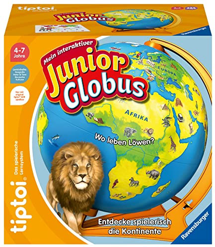 Ravensburger tiptoi 00115 - Mein interaktiver Junior Globus - Kinderspielzeug ab 4 Jahren