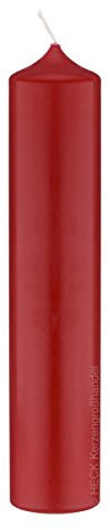 Altarkerzen (10% BW Anteil) (Bienenwachs Kerzen Rot 250 x Ø 90 mm, 4 Stück, Kerzen mit Dornbohrung in RAL Kerzengüte Qualität