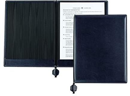 DELMON VARONE - Urkundenmappe in DIN A4 mit schwarzer Kordel aus veganem, nachhaltigem Eco Kunstleder (blau)- Dokumenten-Mappe mit 2 Einsteckleisten für Unterlagen, Dokumente, Zeugnisse & Urkunden