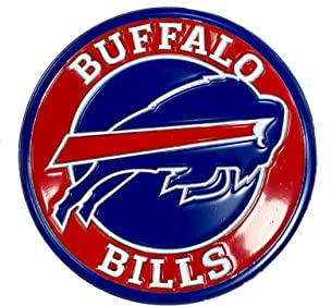 Buffalo Bills NFL Metal 3D Team Emblem by FANMATS – All Weather Decal for Indoor/Outdoor Use - Easy Peel & Stick Installation on Vehicle, Cooler, Locker, Tool Chest – Unique Gift for Football Fan