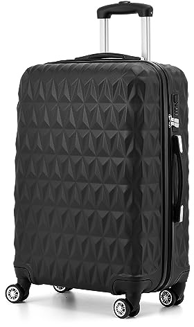 RMW Large Suitcase Luggage Hard Shell 28 Inch | Aluminum Telescopic Handle | 3 Digit Combination Lock | 4 Dual Spinner Wheels | Lightweight Durable Suitcases Check in (Black)
