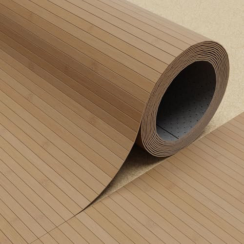 DE-COmmerce Fertigparkett aus Bambus FLEXBAMBOO 200x200 cm Bodenbelag mit rutschhemmender Rückenausstattung 200 cm Breite | Farbe: karbonisiert + versiegelt