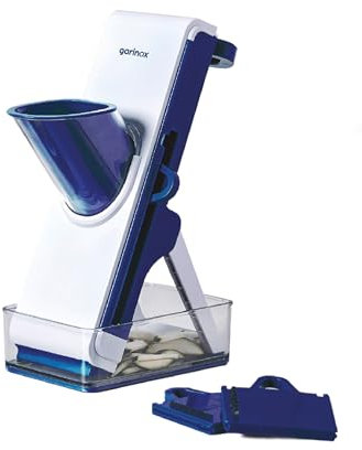 Lacor - 60560 - Mandolina de Cocina, Mandolina Vertical, Multifunción, 100% Seguro, 2 Tipos de Corte, Plegable, Apto para Lavavajillas, Fácil Limpieza, Máxima Estabilidad, Libre de BPA