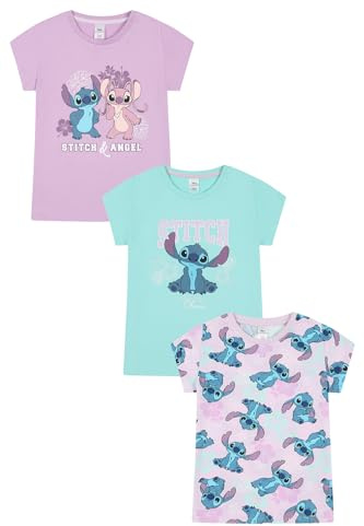 Disney Confezione da 3 magliette estive a maniche corte con angelo di Lilo e Stitch
