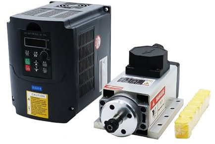 Moteur de broche CNC Kits de broches CNC Moteur de broche refroidi à l'air, 2,2 kw, 1,5 kw, 24000 tr/min, avec inverseur YL VFD, 1 jeu de pinces ER20 ou ER11 for fraiseuse CNC Pour fraiseuse de gravur