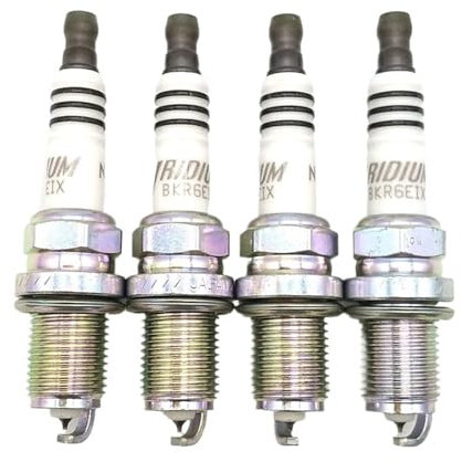 auto-zündkerzen,auto-zündkerzenschlüissel 4 Stück BKR6EIX-6418 Iridium-Power-Zündkerze, kompatibel mit Volvo, kompatibel mit Audi, kompatibel mit BMW, kompatibel mit Suzuki, kompatibel mit Porsche dre