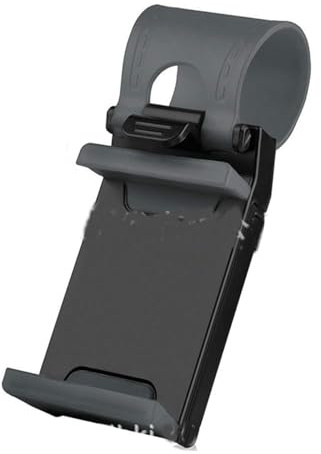 Generic Car Steering Wheel Phone Holder - Universal Smartphone Mount - Rubber Snap-On - Easy Installation
