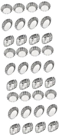 TOPBATHY 36 Piezas De Tarta De Huevo De Acero Inoxidable Para Cocinar Pasteles Moldes Para Muffins Tarta De Huevo Para Hornear De Aluminio De leta Horneada