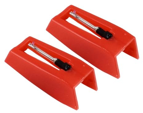 SHOWERORO Puntine Per Grammofono Vintage Rosse Accessori Per Sostituzione Puntina Installazione Semplice Senza Attrezzi Qualità Suono Eccellente Capacità Tracciamento Forte Stilo Conico