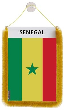 Fanion Voiture Drapeau Sénégal 10x15cm