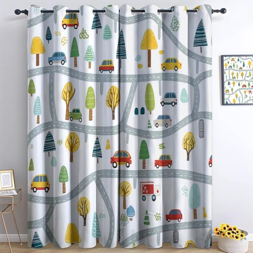 Srigzcaly Juego de 2 cortinas con ojales, 2 unidades, 280 x 245 cm, color blanco, opacas, aislamiento acústico, protección contra el frío, aislamiento térmico, cortinas de poliéster para salón
