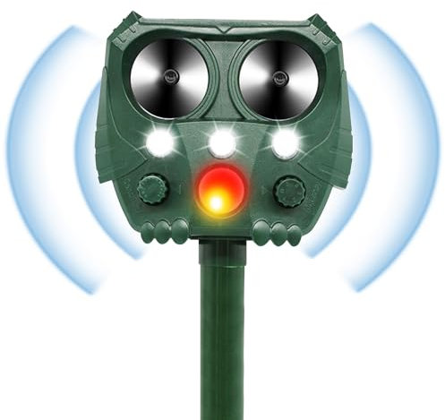 UAPPO Ultrasuoni Solare Repellente Gatti Repeller per Piccioni Repellente Gatti Dissuasori per Dissuasore per Piccioni Ultrasound Repellente per Animali