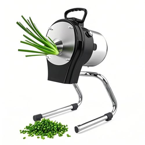 NLLATEI Coupe Legumes Electrique, Coupe-légumes Professionnel 110 W, Épaisseur Réglable De 1 À 5 mm, Hachoir À Légumes Multifonction pour Coriandre, Ciboulette, Céleri Et Oignons