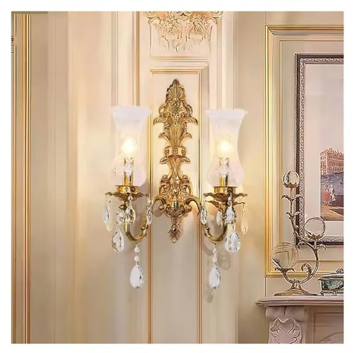 Design Baroque Luxury Bronze Wall Sconce Lights Hotel Palace Corridor Antique Brass Wall Lamp,Delicate