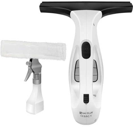 Rigogo Window Vacuum Rechargeable with 3500mAh Battery, 2000Pa Cordless Window Washer with 28cm Squeegee for Cleaning Windows, Shower Doors, Mirrors, Tiles
