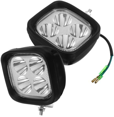 LIFKOME 2 Pezzi Fari Anteriori per Carrello Elevatore Lampade LED Nero in Plastica Luce Frontale ad Alta Luminosità per Aumentare la Protezione