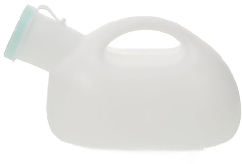 ibasenice Orinatoio per Uomini in Plastica Bianco 2000ml Tappo Ermetico, Portatile e Resistente, per Uso Domestico e Campeggio