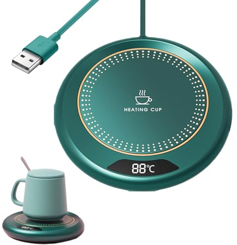 Misaakoeq Scaldatazze per Tazze da Caffè - 3 Livelli Temperatura Smart Base Riscaldante USB 20w | Dispositivo Riscaldante Per Cucina Sala Da Pranzo Regalo Casa | Accessorio Alimentare Termico per