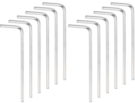 sourcing map 12pcs Hex Key Wrench 1.5mm Cr-V Steel L-Shape Hexagon Metric Wrenches Repairing Tool for Home DIY Bike Motorcycle Repair, Silver