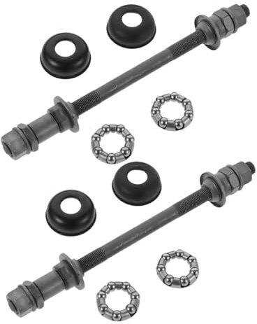 HEMOTON 2sets Perno Ruota Posteriore per Bici Mozzo Posteriore ASSE Ruota Mountain Bike Mozzo Bicicletta ASSE Bicicletta
