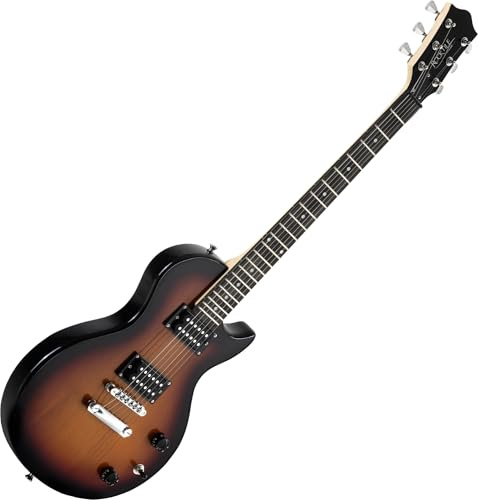 Rocktile LP-100 SB Guitare Électrique (Corps : Tilleul, Manche vissé en Érable, touche Palissandre, finition Sunburst)