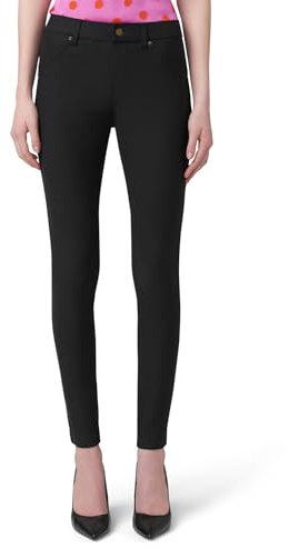 HUE Legging en Jean doublé en Polaire Ultra Doux, Noir, XL Femme