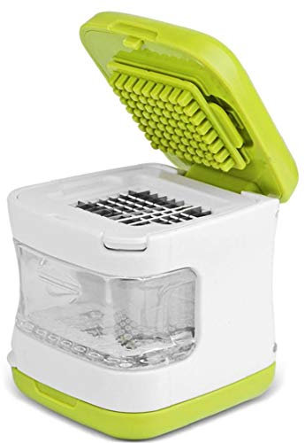 1pc Garlic Press Hachoir, Ail Slicer Dicer avec Conteneur De Stockage, Accessoires De Cuisine Légumes