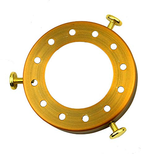 LEDSone Vintage Pendant Light Socket lampshade Holder top Collar Ring Adapter Lamp Base Solid Metal Thread Shade Fitter Industrial Retro Cap Separate Lighting Accessories (Yellow Brass)