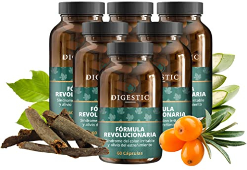 Digestic – Laxante para Aliviar el Estreñimiento – Ablanda las Heces – Ingredientes 100% Naturales – 360 Cápsulas – Nueva Fórmula Innovadora Limpieza Detox del Colon