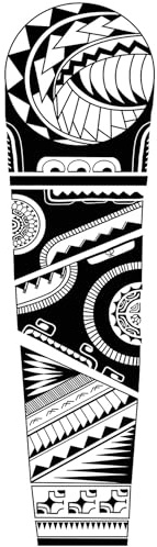x3 Tatouage bras maori - 1 lot de 3 Feuilles de tatouage éphémère sleeve | Bras complet | Noir | Homme - TATTOO YOUR STYLE