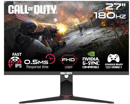 Twisted Minds GAMEON CALL OF DUTY Monitor Gaming 27 FHD 1920x1080p IPS 180Hz 0.5ms VRR PS5 Nero