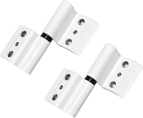 Sivenci Packung mit 2 Scharnieren für konventionelle Profile 40 x 20 | 2 Scharniere für Profile 40 x 20 | für praktikable oder klappbare Türen und Fenster | Öffnung innen rechts | Weiß