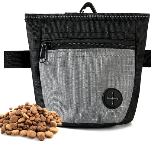 UOSIWYA Leckerlibeutel für Hunde, Magnetischer Leckerlibeutel mit Hüftgurt Praktische Trainingstasche Hundeleckerli Tasche Leckerlitasche Tragbare für Haustiere Katzenfutter Hundefutter