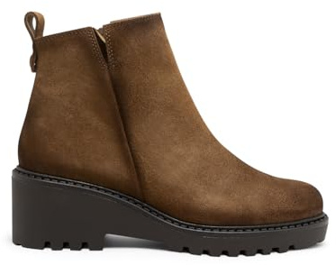 Porronet Botines De Piel Con Cuña Y Cremallera Cuero Elisa