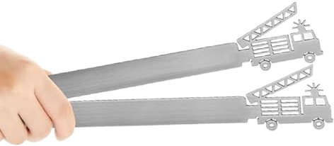 Pince en acier inoxydable - Outil de cuisine en acier inoxydable avec motif pompiers 29 cm | Pinces de barbecue originales pour hommes père grand-père cuisine intérieur extérieur grill C