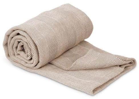Yoga-Mad Horizon Yoga Blanket | 100% Cotton for Restorative Meditation, Pilates & Wellness | 4 Colour Options, 2m x 1.5m
