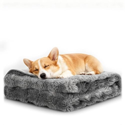 Nobleza Couverture Imperméable pour Chien et Chat, L 120 x 100 cm Protection Canapé et Lit Anti-Fuites, Réversible et Lavable en Machine, Gris